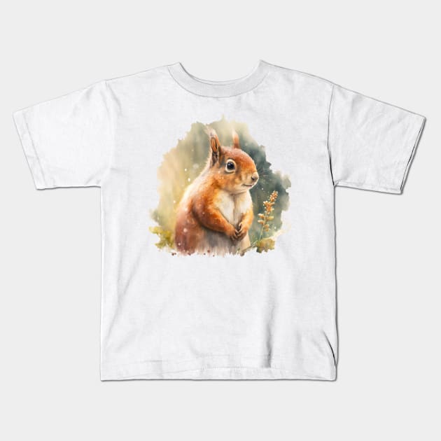 Happy little squirrel 😍😍 Kids T-Shirt by KhaledAhmed6249